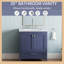 Plateau de meuble-lavabo en marbre d'ingénierie de Carrare, meuble-lavabo autoportant entièrement assemblé de 30 pouces, lavabo en céramique, portes à fermeture en douceur-1315963477