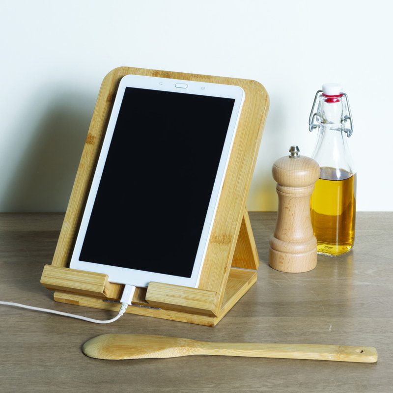Bamboo Rectangle Cookbook Stand