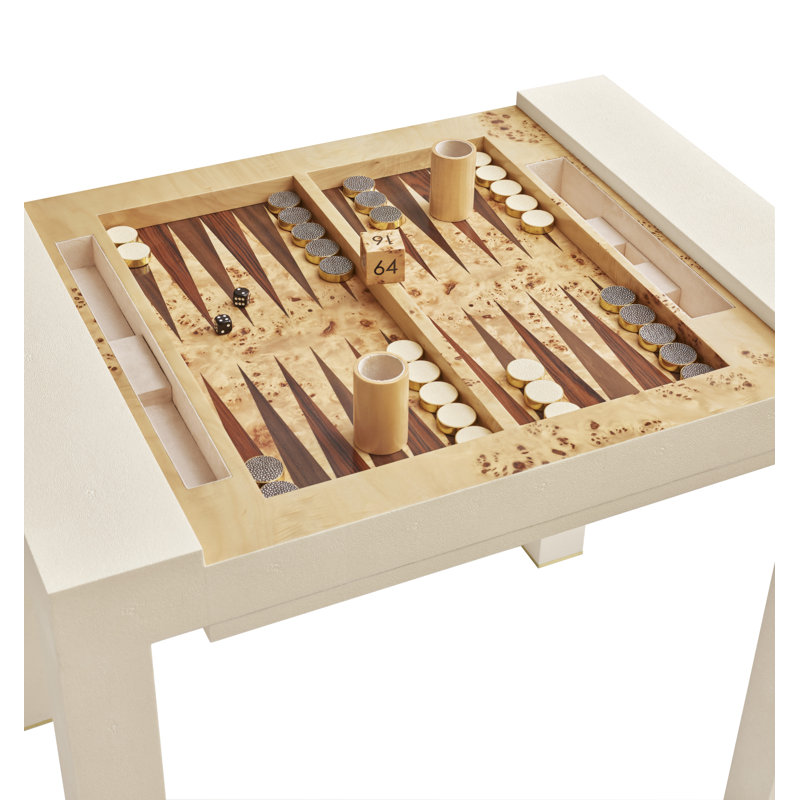 Shagreen 25" Chess Backgammon Table