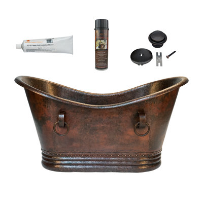 Premier Copper Products BSP5_BTDR60DB Bathtub And Drain Package