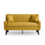 Davey Upholstered Linen Blend Square Arm Loveseat-1362757591
