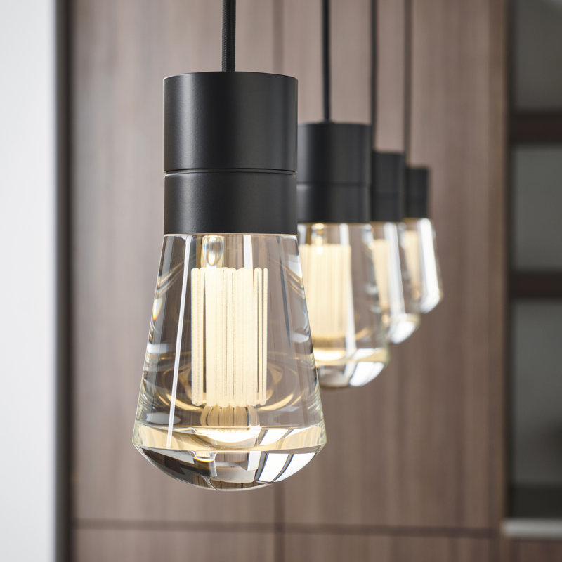 Alva LED Pendant, 151.6" H x 7.1" W x 14" D, Black, 1