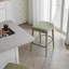 Tabouret de bar rembourré en tissu vert clair sans dossier - siège rembourré avec pieds et repose-pieds robustes, siège peu encombrant pour îlot de cuisine, comptoir de salle à manger et pub, 2 ensembles-997033043