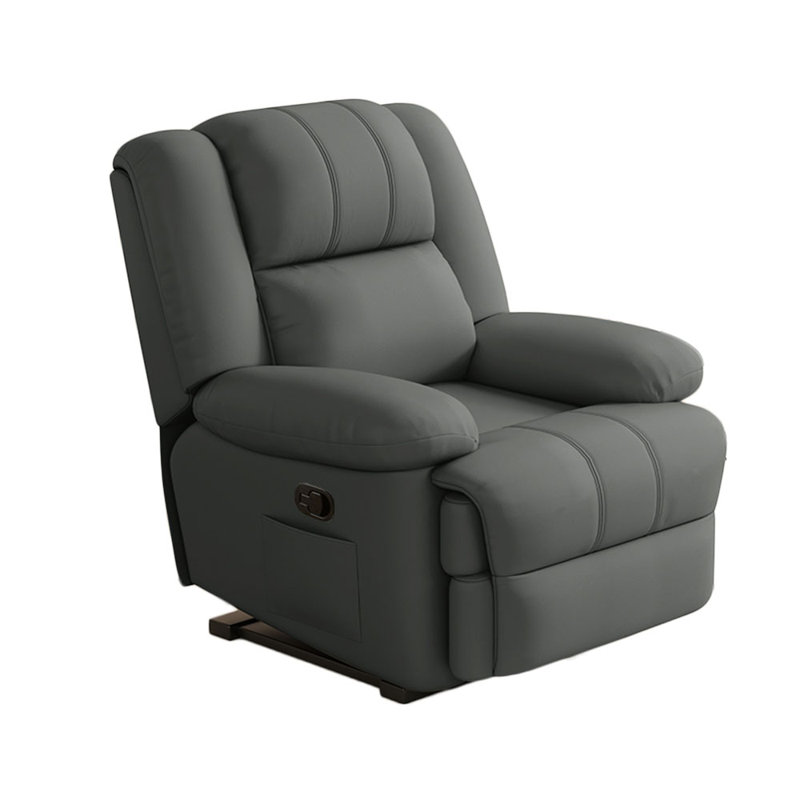 Fauteuil inclinable en similicuir Minisha, Similicuir gris foncé