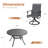 Outdoor Patio Dining Set - 41.7” Round Table with Umbrella Hole & Storage Shelf + 4 Swivel Chairs-576831744