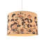 18cm H Bamboo Drum Lamp Shade ( No Direct Attachment Method ) in Pink