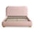 Modern Upholstered Platform Bed with Curved Headboard and Rounded Footboard-710002144-710002078