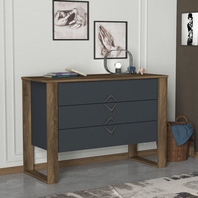 Fjeldheim 110cm W 3 - Drawer Chest of Drawers