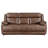 Jobari Upholstered Padded Arm Sofa Dark Brown