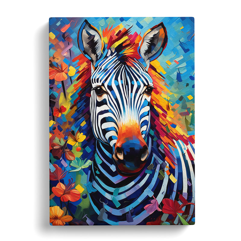 Zebra Expressionism - Print, 76cm H x 50cm W x 3cm D