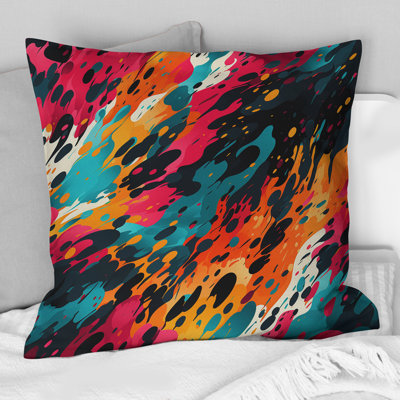 Captivating Neon Pattern - Printed Throw Pillow