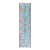 Fine Hand knotted Persian silk & wool Nain runner 2'11"X 12'9"