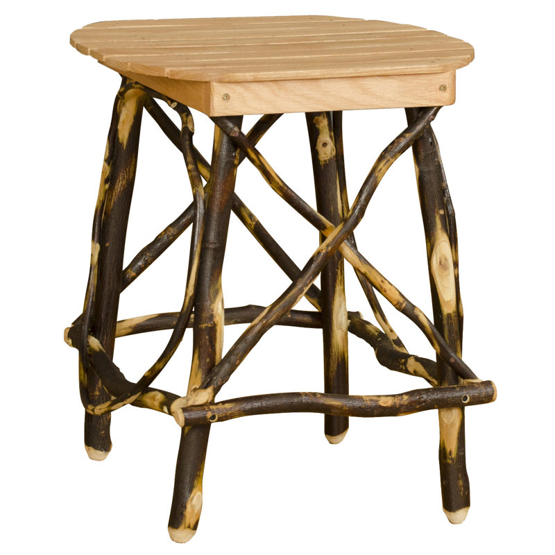 Table de bout en bois massif de 21 po de hauteur Aieshia