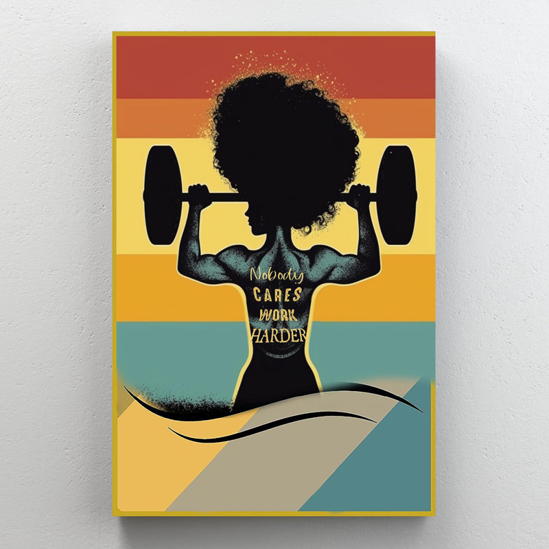 «None Cares Work Harder 2», impression sur toile, H 14 po x l 11 po x P 1,25 po