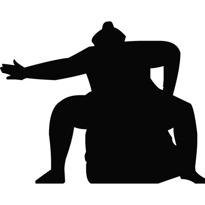 Sumo Wrestler Japanese Fighter Silhouette 45" Cardboard Standup