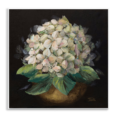 Art sur plaque de plante d'hortensia en pot par Patricia Pinto