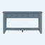 Console de 55,4 po avec 3 tiroirs - Buffet en peuplier et canapé étroit-802016433