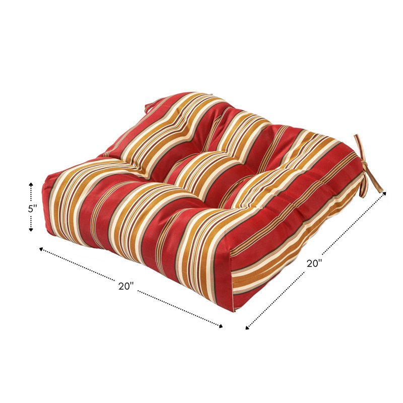 Outdoor Dining Chair Cushion, Roma Stripe