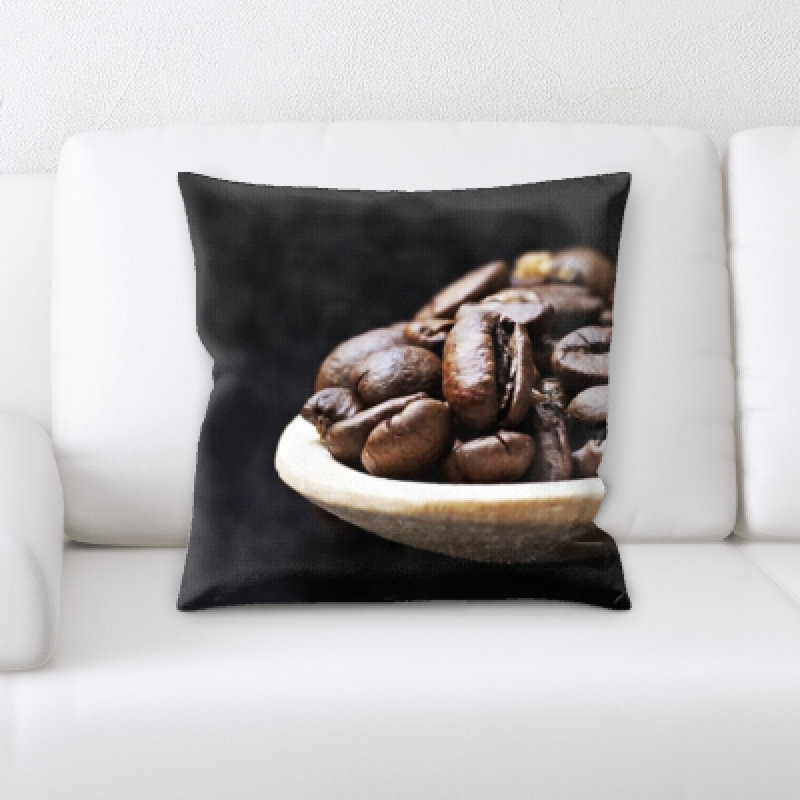 Housse et insert de coussin carré de grains de café Kunze
