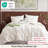Bedsure Full Burgundy Pintuck Bed-in-a-Bag - Ivory Pinch Pleat Comforter Set with Sheets, Pillowcases & Shams (Set of 7)-105523226-110327223