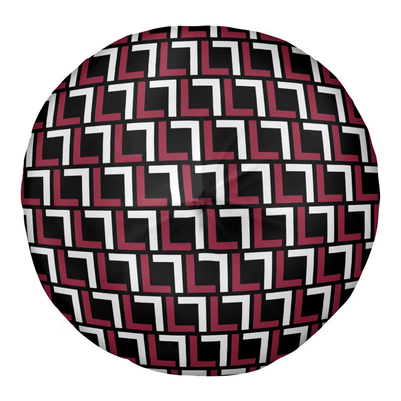 Housse de coussin et insert Arizona, 30'' x 30'', Rouge / blanc / noir