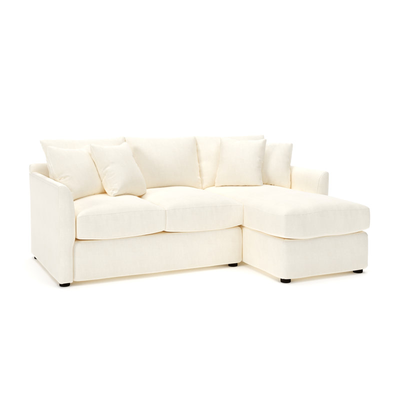 Cecelia Upholstered Sectional, Conversation Pearl Basketweave, Right Hand Facing