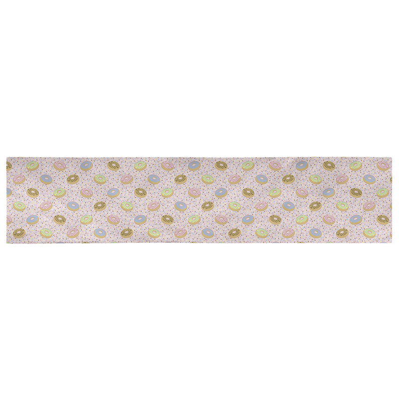 Chemin de table à coécrous Avicia, Rose, 91,5 po x 17,5 po, Polyester