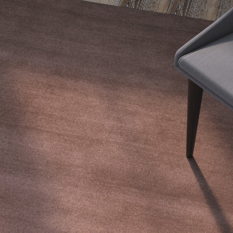 Tapis brun en laine tissé à la main Frann, Tapis de couloir 2 pi 3 po x 10 pi