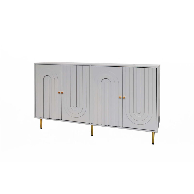 Buffet 4 portes Farmhouse Buffet, Gris