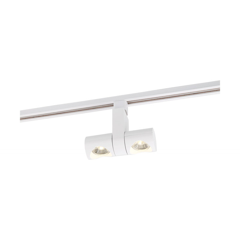 24 Watt 36 Degree Beam Angle Dual Pipe Track Head, White 