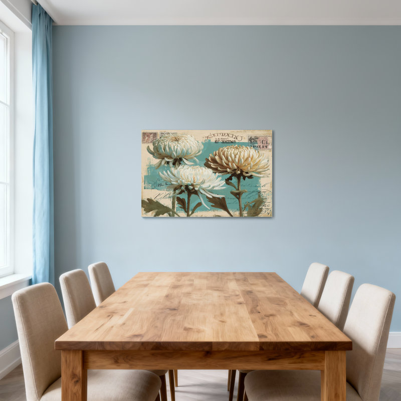 Plantes et fleurs, art floral rétro, H 24 po x l 36 po