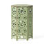 Table d'appoint en fer pour patio, craquelée - l 14,45 po x l 14,45 po x H 21,76 po, conception découpée, table légère avec style-750731192-750731141