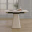 Table de salle à manger rétractable à dalle de roche pliante, table carrée extensible moderne avec base en acier inoxydable revêtue de cuir, table de cuisine à double usage pour les petits appartements