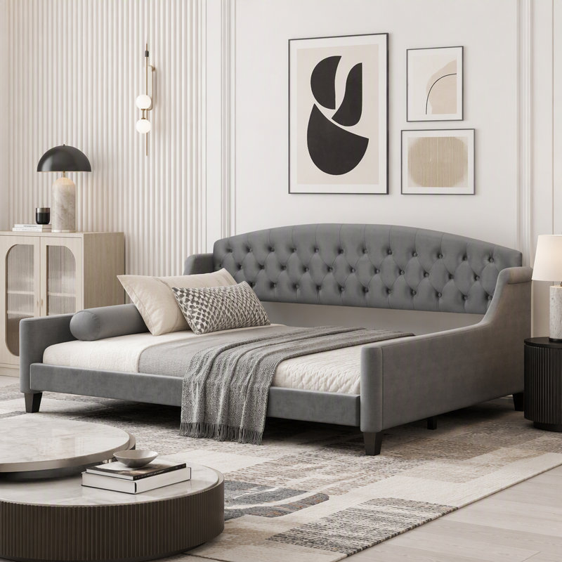 Lit de jour Modern Luxury, Double, Gris