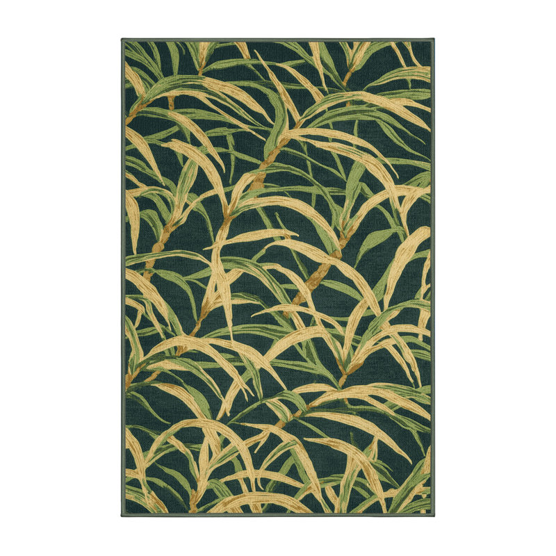 Washable Sugar Cane Hawaiian Area Rug, Rectangle 5' x 7'