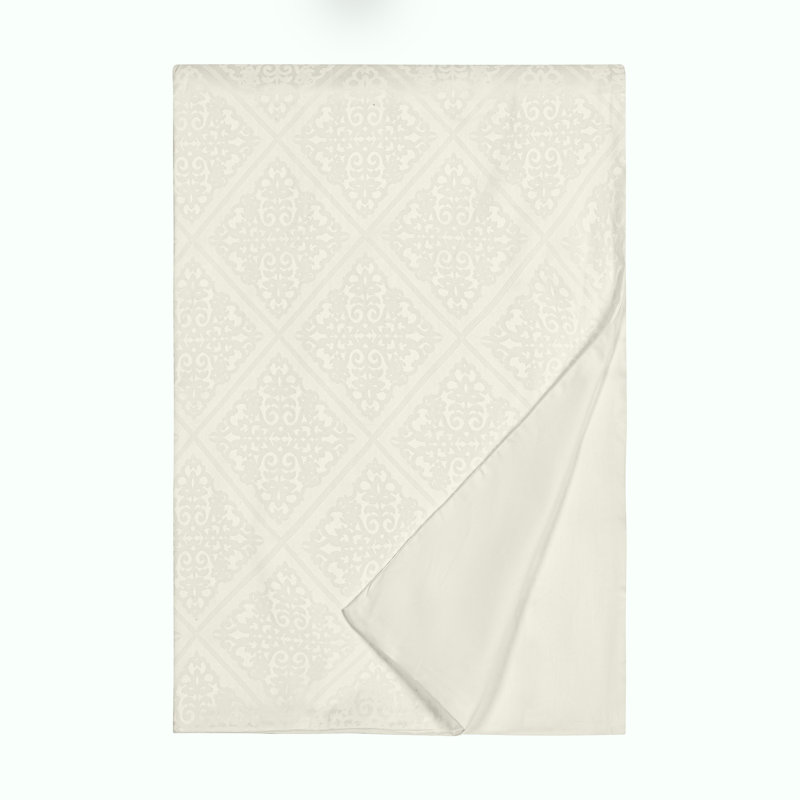 Luciana Duvet Cover, Full Duvet Cover, Ivory Damask/Geometric