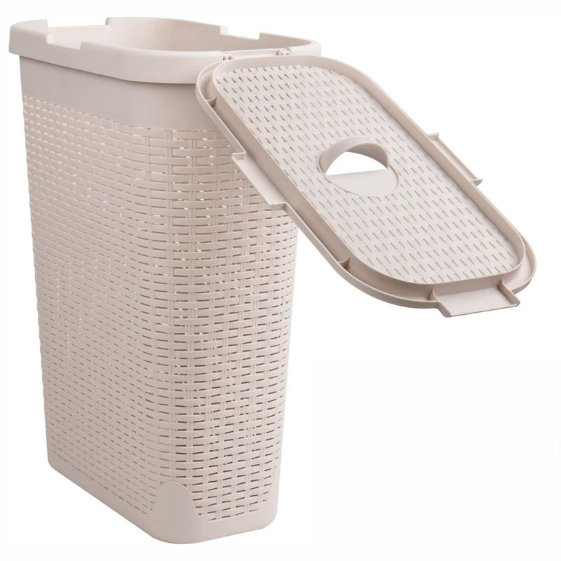 QICQA Color Plastic Basket, Ivory