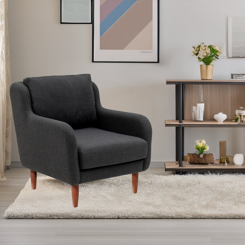 Upholstered Armchair, Gray Polypropylene/Olefin