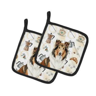 Paire de porte-pots Sable Collie