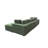 Dark Green Corduroy Reversible Modular Sectional Sofa with 6 Seats