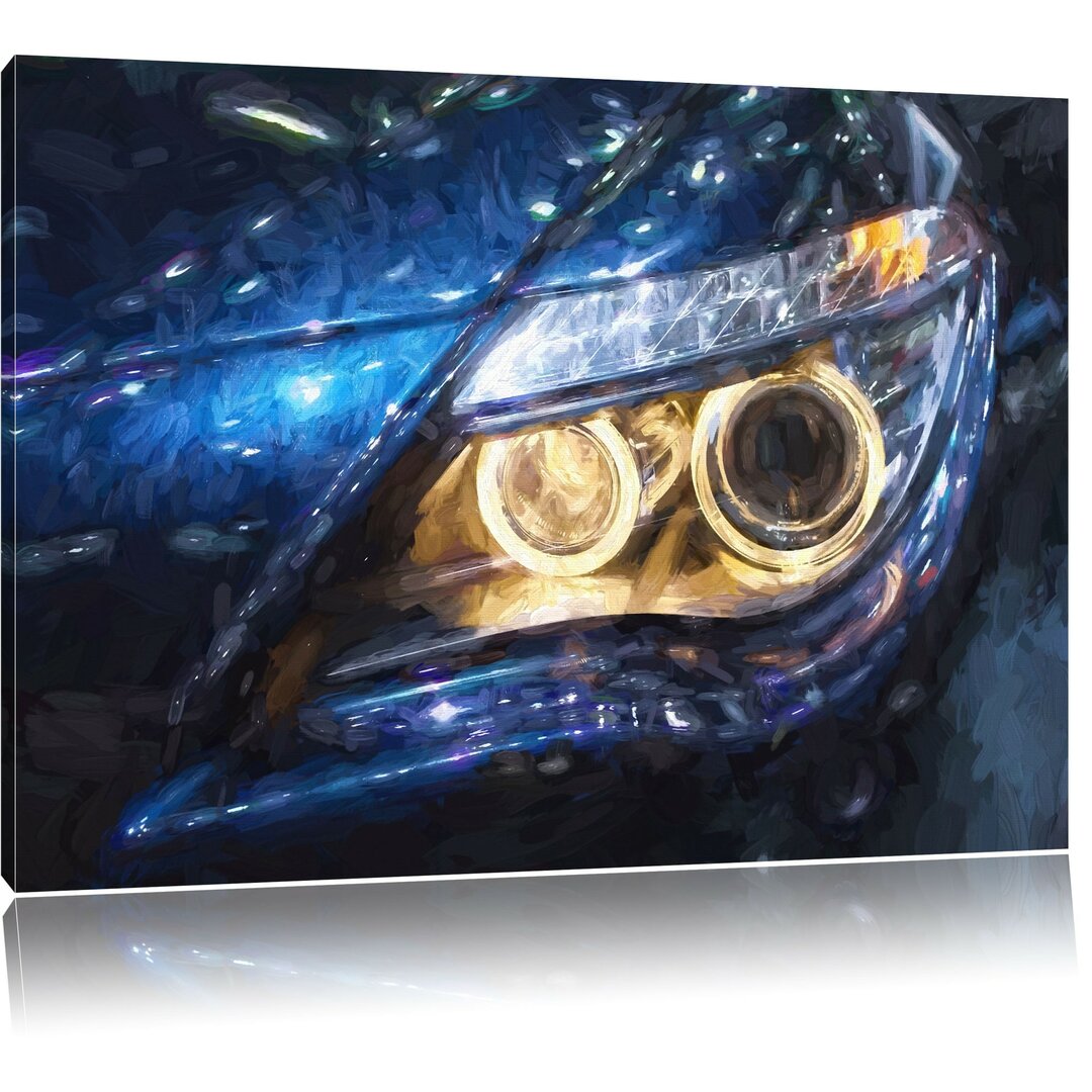 Leinwandbild BMW Angel Eyes in Blau