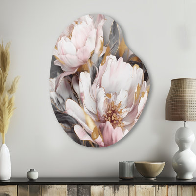 Whitworth - Décoration murale irrégulière en forme de poire pivoines