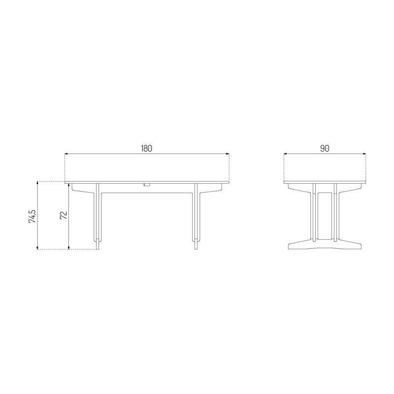 Shaker Solid Oak Dining Table, 29.3"H x 70.9"L x 35.4"W