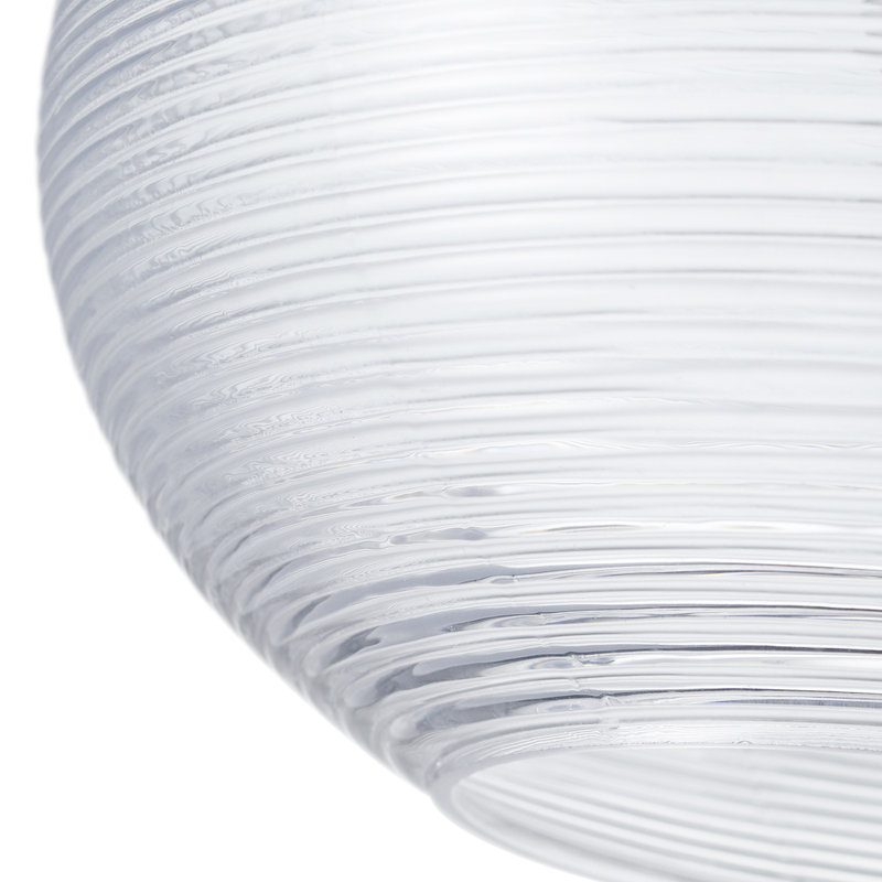 20 cm H Round Glass Pendant Shade ( Screw On ) in Clear