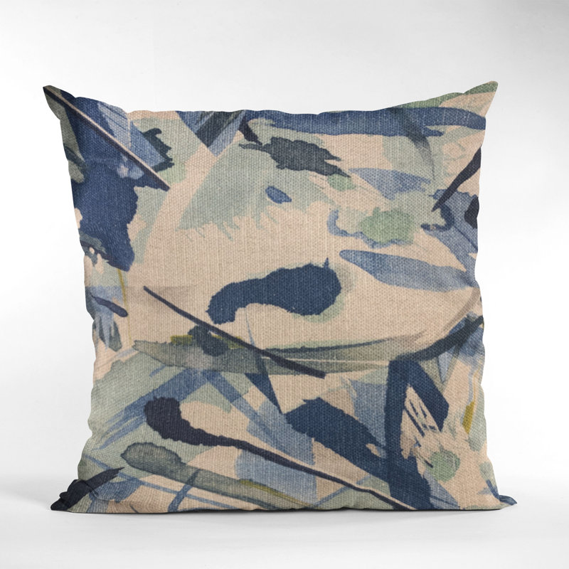 Modern Art Linen Indoor/Outdoor Pillow Cover & Insert, 26" x 26"