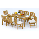Devon Outdoor 9 - Piece Teak Dining Set