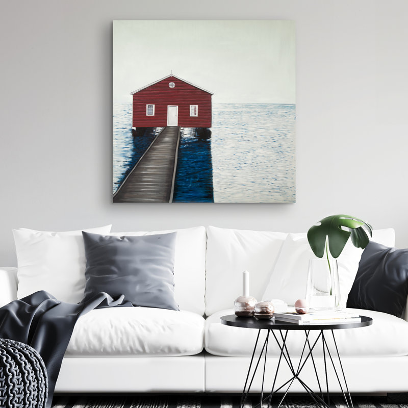 Boathouse - 32"x32" art on canvas