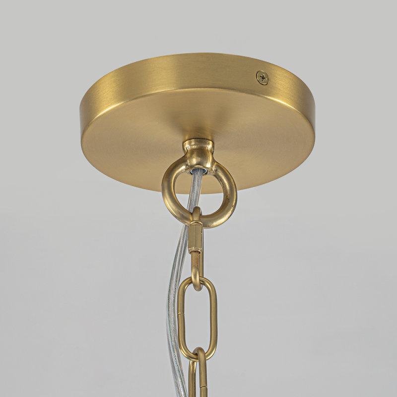 Lustre lanterne 4 lumières en verre transparent