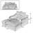 47.24 Inch Cushioned Compression Sofa, Lounge Chair