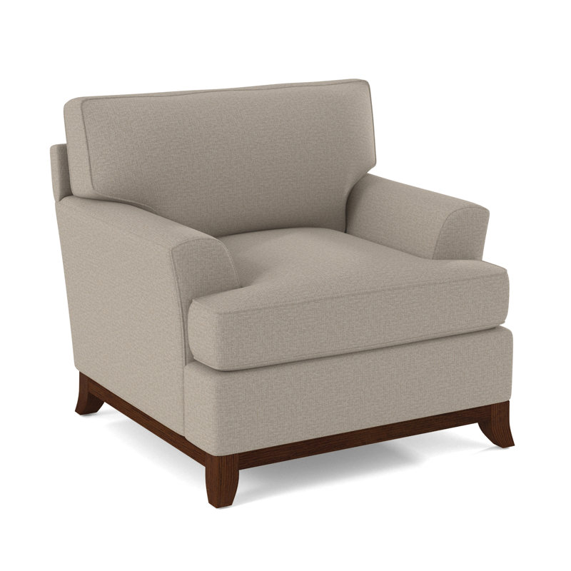 Fauteuil large Oaks Way, Tissu beige performant; 0851-73, Café